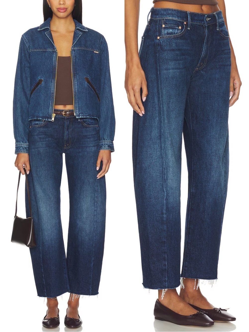 MOTHER SUPERIOR Jeans Mid-Rise Full-Pipe Flood Fray Unplugged Blue Size 29 - Picture 16 of 16